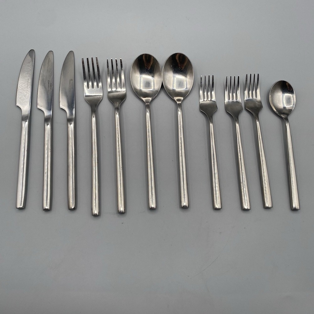 Cuisinox Stainless Flatware Mixed Lot 11pcs Round‎ Solid Handles Forks